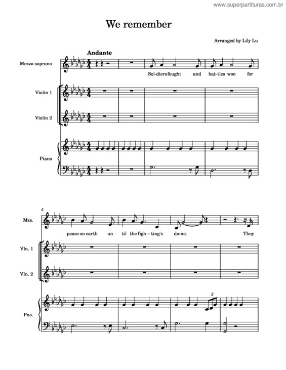 Partitura da música We_Remember––Shelley Murley