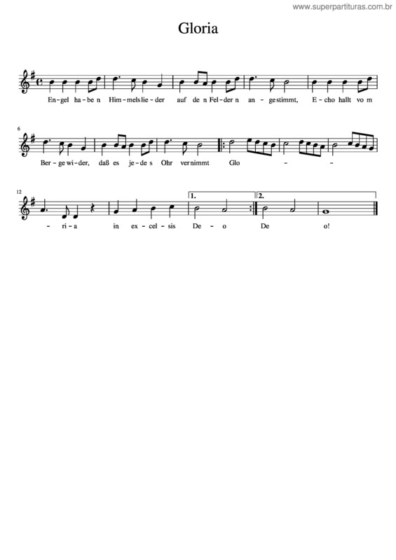 Partitura da música Weihnacht – Gloria