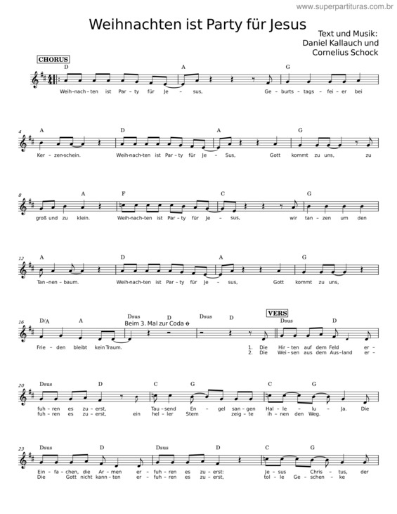 Partitura da música Weihnachten Ist Party Für Jesus – Daniel Kallauch