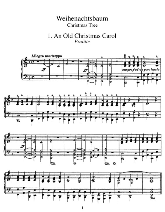 Partitura da música Weihnachtsbaum S.186