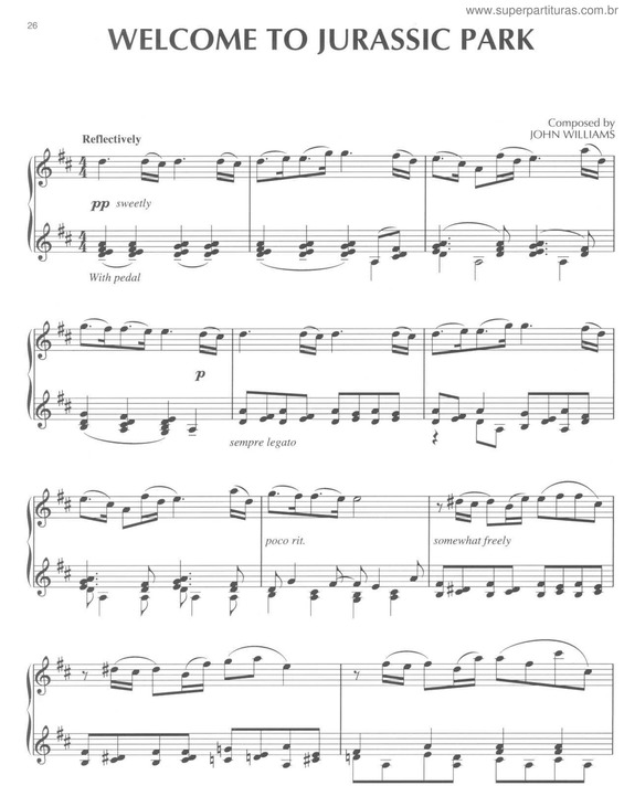 Partitura da música Welcome To Jurassic Park