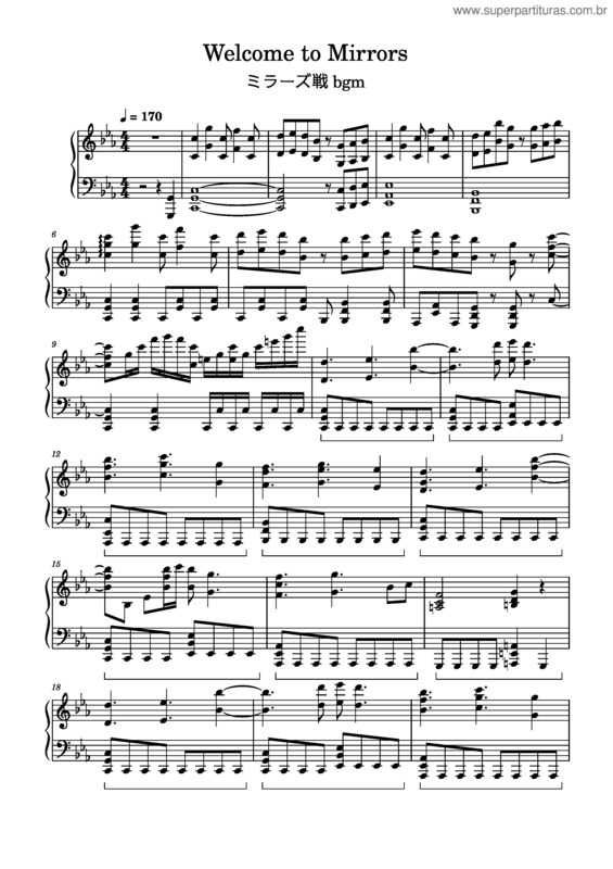 Partitura da música Welcome To Mirrors – Magia Record: Puella Magi Madoka Magica Side Story