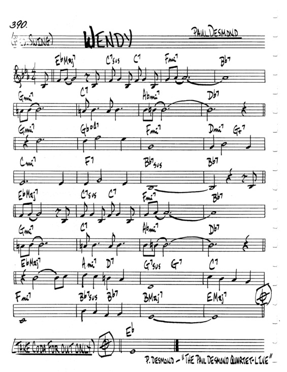 Partitura da música Wendy v.9