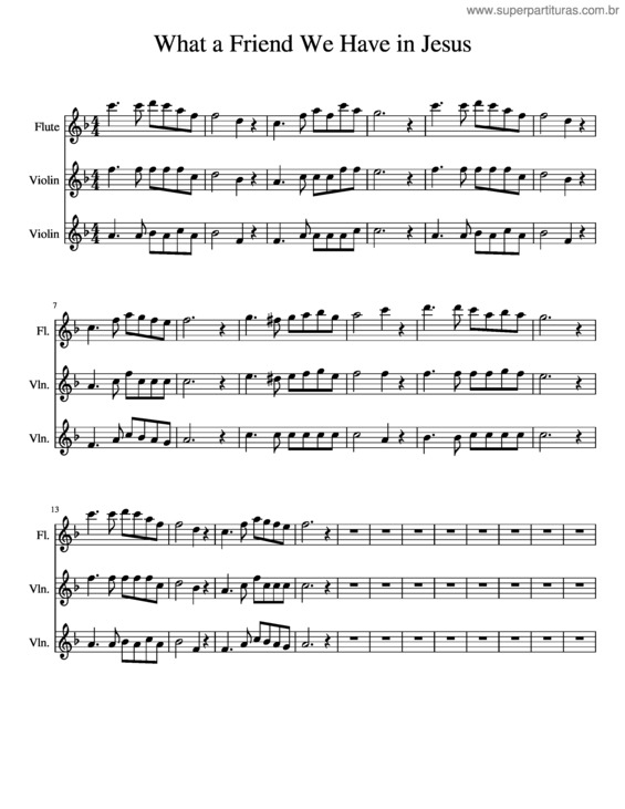 Partitura da música What A Friend We Have In Jesus v.11