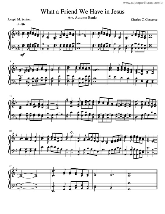 Partitura da música What A Friend We Have In Jesus v.15