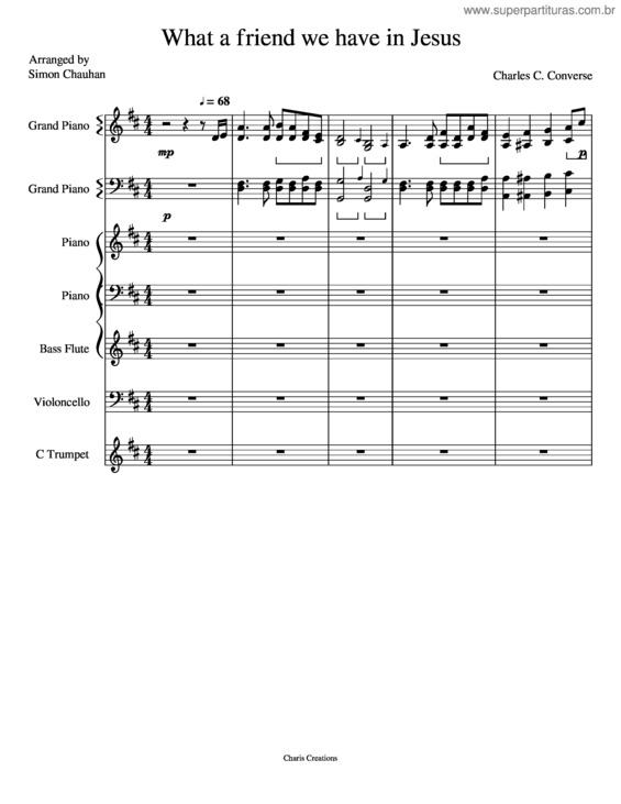 Partitura da música What A Friend We Have In Jesus v.18
