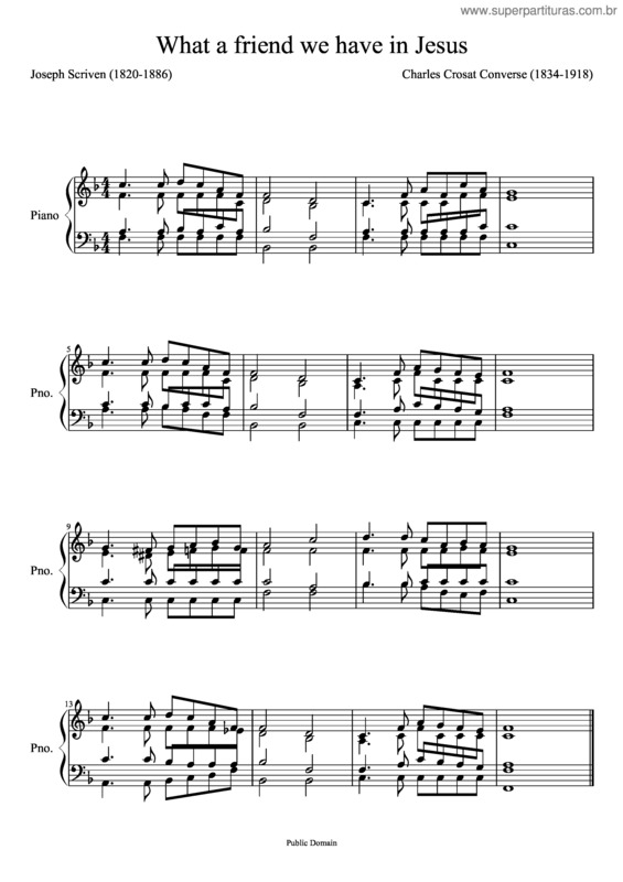 Partitura da música What A Friend We Have In Jesus v.8