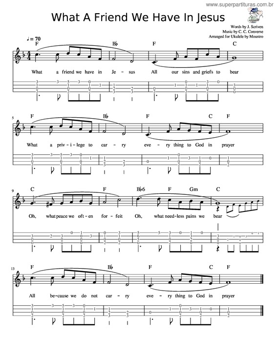 Partitura da música What A Friend We Have In Jesus v.9