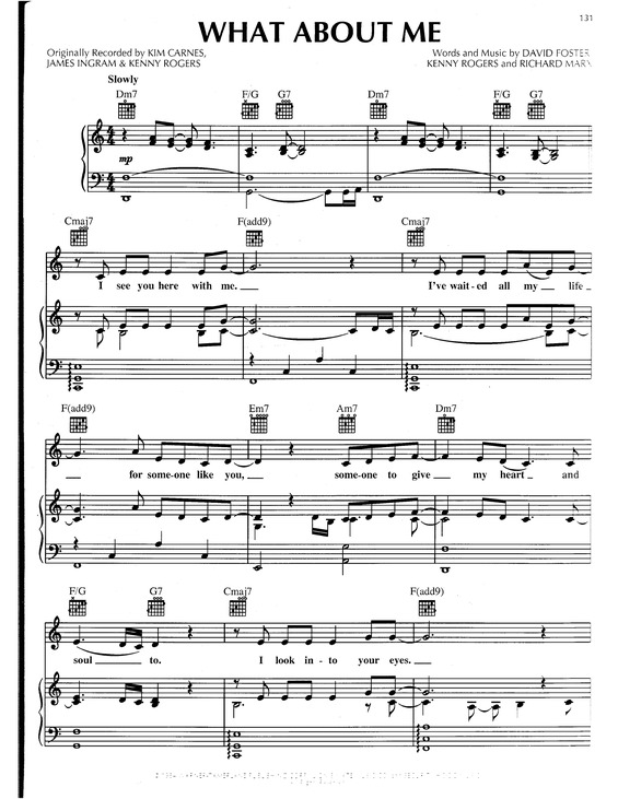 Partitura da música What About Me