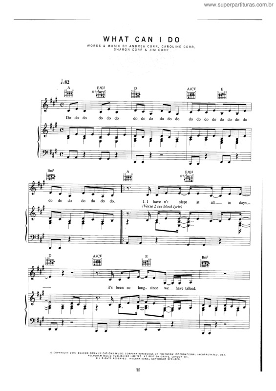 Partitura da música What Can I Do