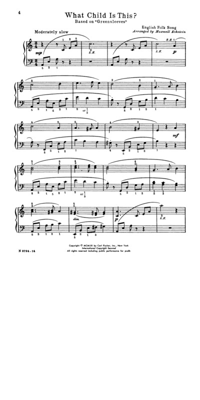 Partitura da música What Child Is This_