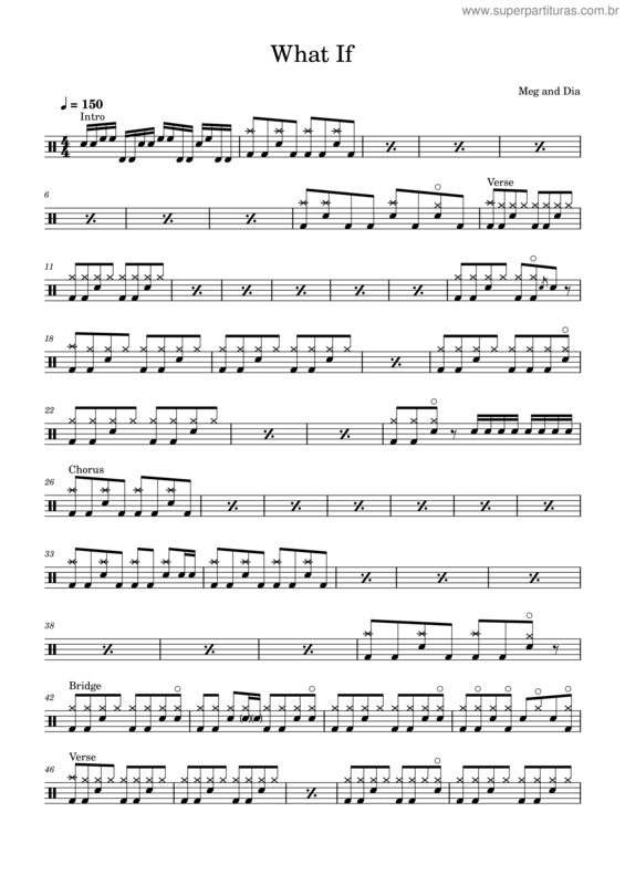 Partitura da música What If v.5