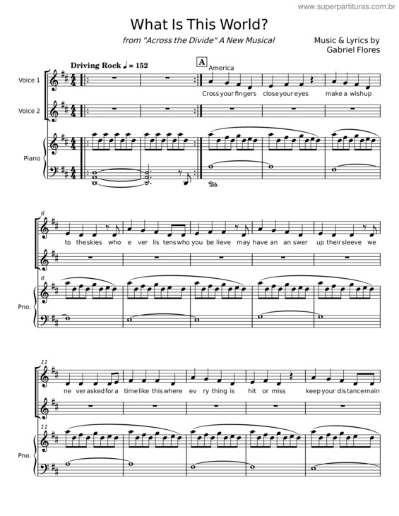 Partitura da música What Is This World