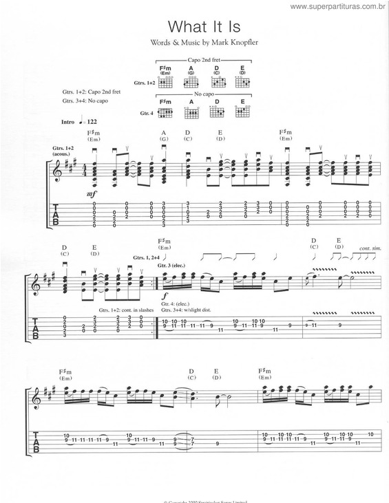 Partitura da música What It Is