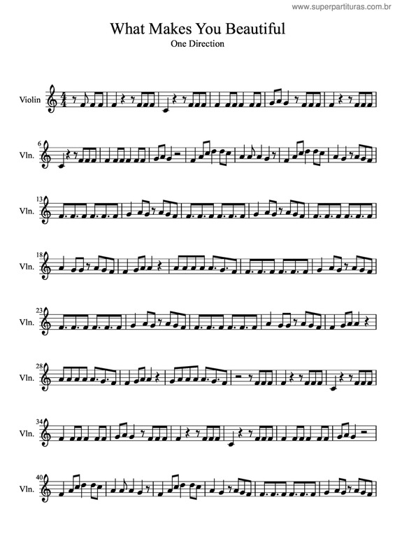 Partitura da música What Makes You Beautiful v.3