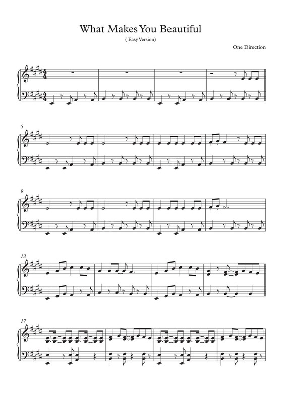 Partitura da música What Makes You Beautiful v.5