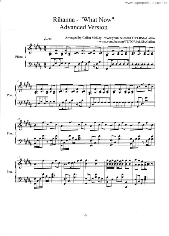 Partitura da música What Now v.2