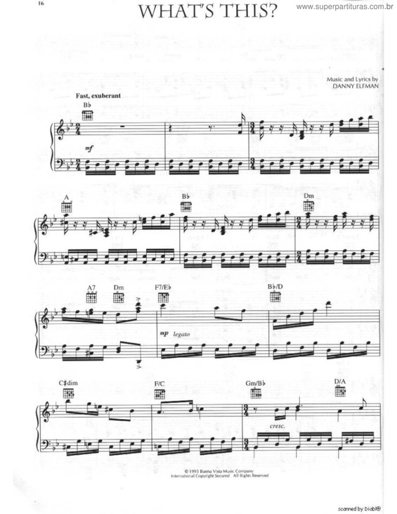 Partitura da música What`s This?