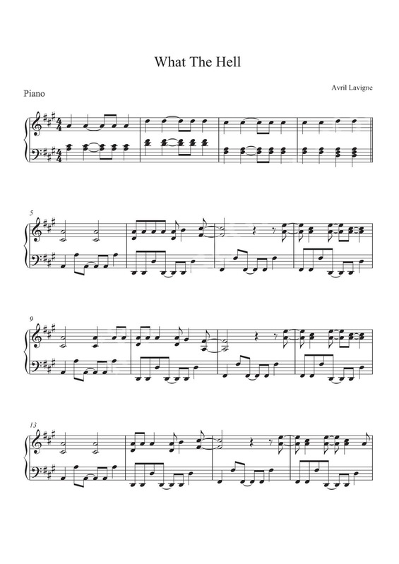 Partitura da música What The Hell v.7