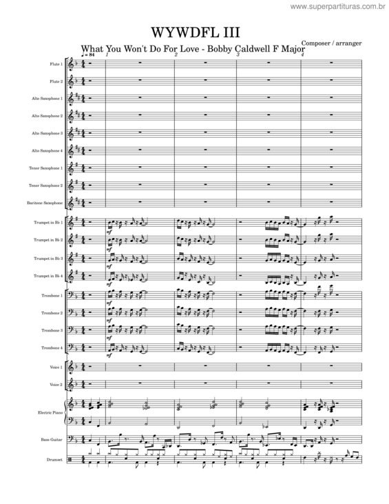 Partitura da música What You Won`T Do For Love – Bobby Caldwell What You Won`T Do For Love – Bobby Caldwell In F Major