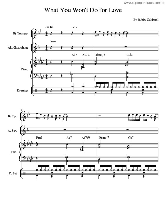 Partitura da música What You Won`T Do For Love v.2