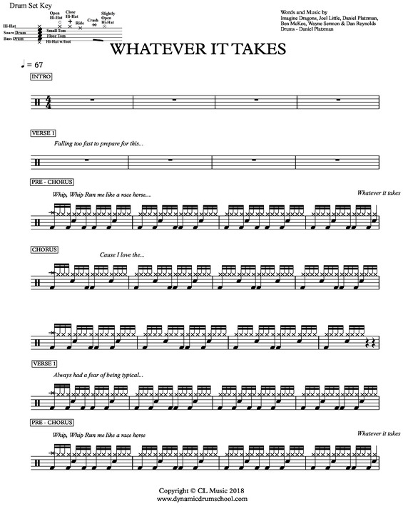 Partitura da música Whatever It Takes