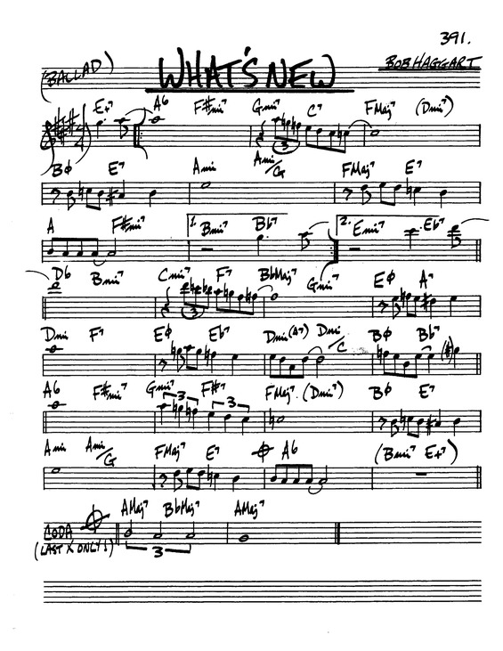 Partitura da música Whats New