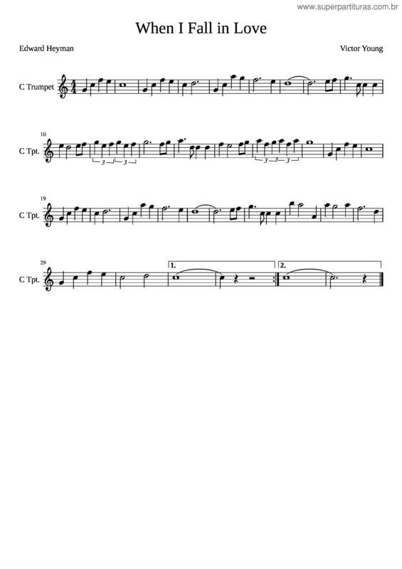 Partitura da música When I Fall In Love v.15