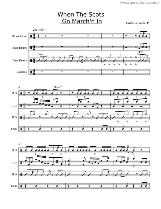 Partitura da música When The Scots Go March`N In