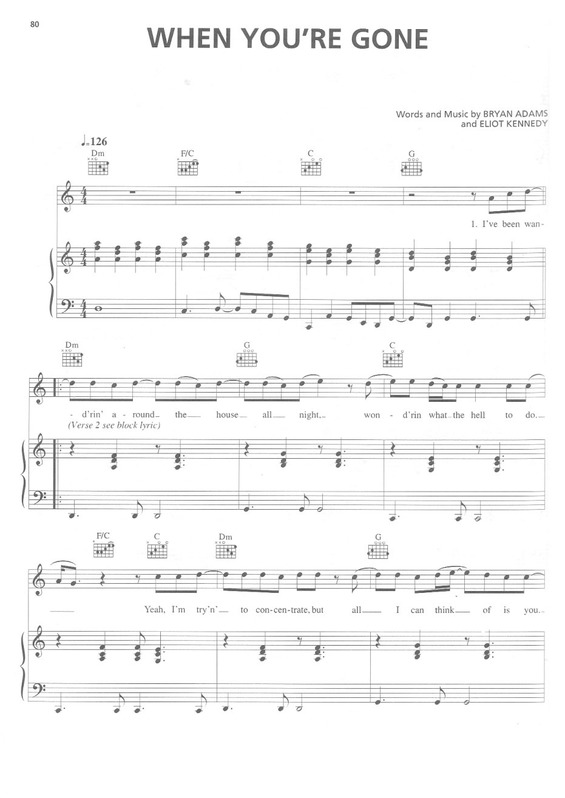 Partitura da música When You´re Gone v.7