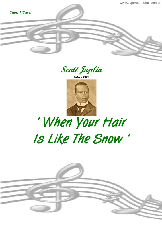 Partitura da música When Your Hair Is Like the Snow