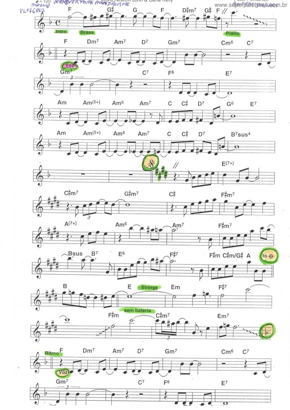 Partitura da música Whenever You`re Pág.1