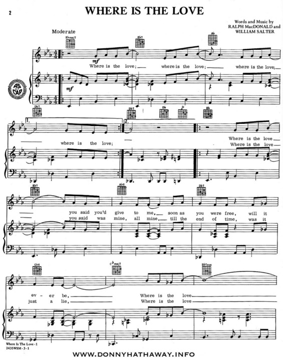 Partitura da música Where Is The Love v.4