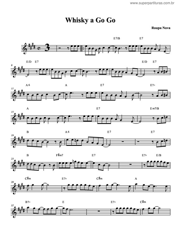 Partitura da música Whisky A Go Go v.3