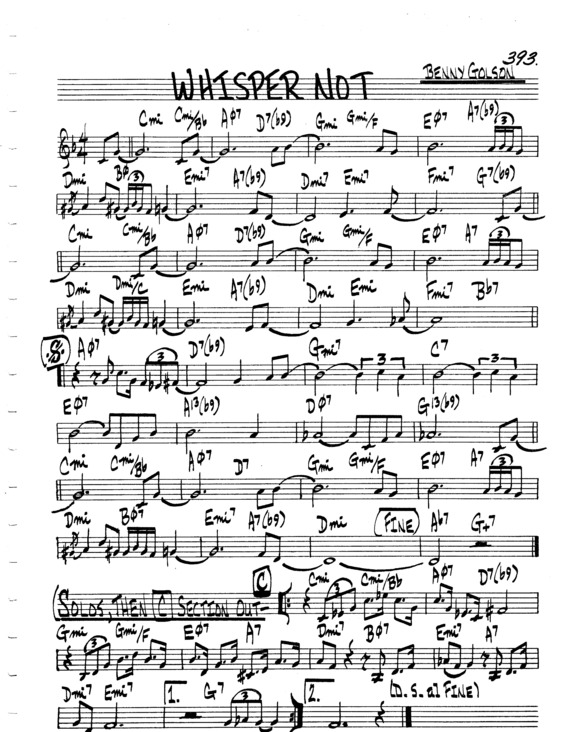 Partitura da música Whisper Not v.6