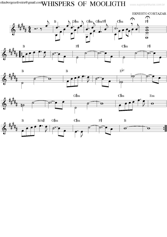 Partitura da música Whispers of Mooligth