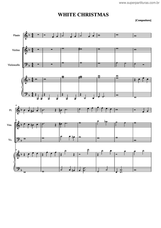 Partitura da música White Christmas v.3