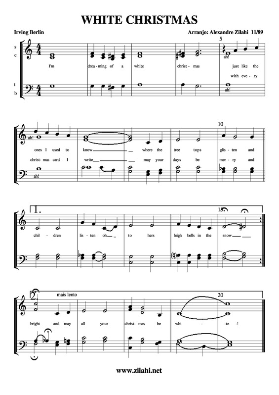 Partitura da música White Christmas