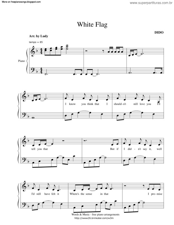 Partitura da música Whiteflag