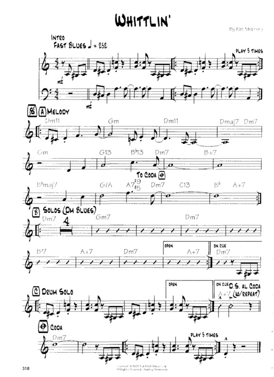 Partitura da música Whittlin