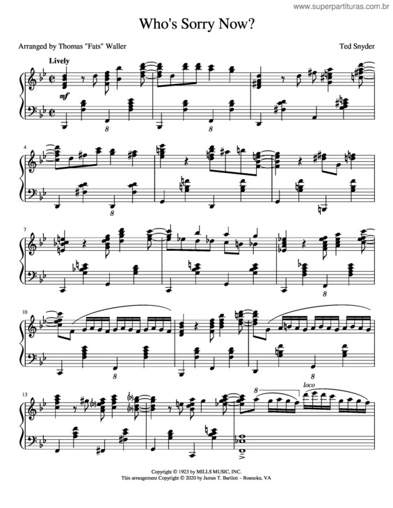 Partitura da música Who`S Sorry Now? v.2