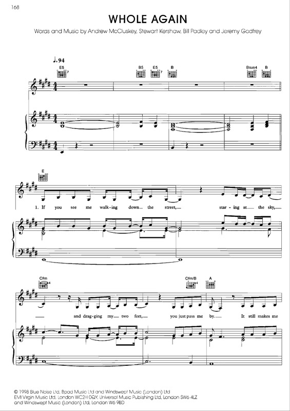 Partitura da música Whole Again