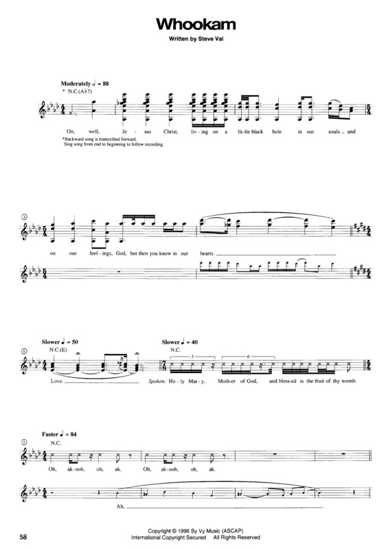 Partitura da música Whookam