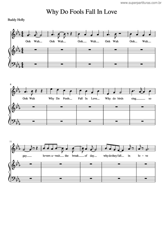 Partitura da música Why Do Fools Fall In Love v.2