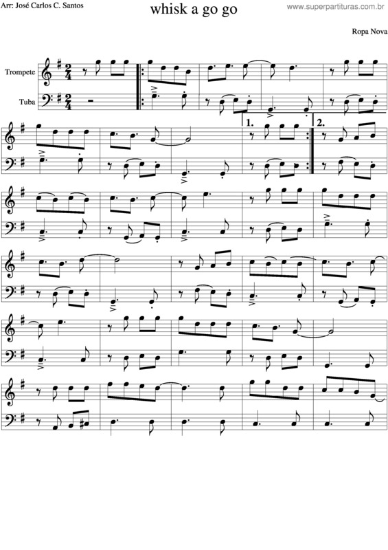 Partitura da música Wihsky A Go Go