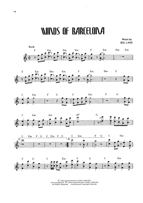 Partitura da música Winds Of Barcelona v.2