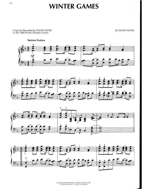 Partitura da música Winter Games v.2