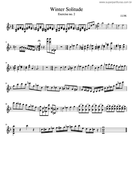 Partitura da música Winter Solitude