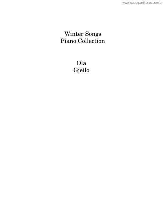 Partitura da música Winter Songs Piano Collection – Ola Gjeilo