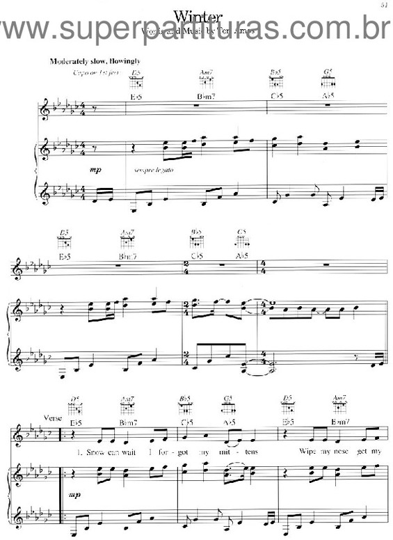 Partitura da música Winter v.2